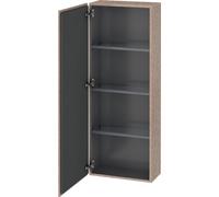 Armario semi alto Duravit L-Cube, anchura 500mm, profundidad 243mm, 1 puerta, abatible a la izquierda, LC1169L1111, Color: roble cachemir chapa de madera auténtica