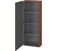 Armario semi alto Duravit L-Cube, anchura 500mm, profundidad 243mm, 1 puerta, abatible a la izquierda, LC1169L1313, Color: Chapa de madera auténtica de nogal americano