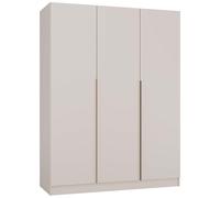ARMARIO SENSO 3D 150 CM 3 PUERTAS TIRADORES DORADOS PARA SALÓN DORMITORIO BEIGE CACHEMIR