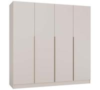 ARMARIO SENSO 4D 200 CM 4 PUERTAS ASAS DORADAS PARA SALÓN DORMITORIO BEIGE CACHEMIR