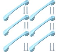 Armario Tirador De 6 Piezas Pomos Y Tiradores De Armario Pomos De Puerta De Armario De Habitación Infantil Tiradores Coloridos De Cajón De Armario,Azul 96mm