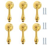 Armario Tirador Perilla De Cajón De Un Solo Orificio 6 Piezas, Perilla De Puerta De Cajón De Armario De Armario Retro, Perilla De Puerta De Cajón De 24 * 62mm Dorado