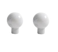Armario Tirador Perillas Y Tiradores De Mármol 2Piezas Pomo Para Puerta De Armario Mango Pequeño Blanco Diámetro 30mm