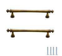 Armario Tirador Tiradores Y Tiradores De Latón Y Bronce Antiguo 2Piezas,Tiradores De Puerta Para Muebles De Armario,Cajón Vintage,Estilo Chino,Paso De Agujero 96mm