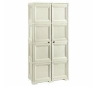 Tontarelli - 4 módulos con Puertas en Acabado Madera + 2 Soportes Opcionales Beige