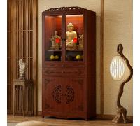 Armario Tradicional De Bambú Para Altar Con Cajón, Que Cuenta Con Una Bandeja Extraíble Y Un Espacioso Compartimento De Almacenamiento; Ideal Para Su Uso En Templos, Hogares Y Espacios B 70CM/27.6IN