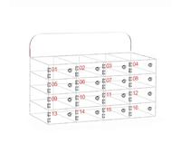Armario transparente para teléfono móvil montado en la pared, caja de almacenamiento segura de acrílico para oficina, escuela, aula y fábrica, solución de almacenamiento de teléfono celular con