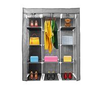 Armario vestidor de tela con puertas de cremallera nyana home medidas 170x130x45cm