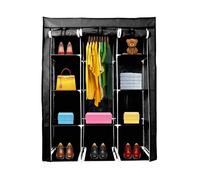 Armario vestidor de tela con puertas de cremallera nyana home medidas 170x130x45cm