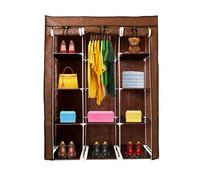 Armario vestidor de tela con puertas de cremallera nyana home medidas 170x130x45cm