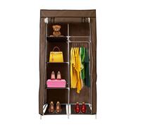 Armario vestidor de tela con puertas de cremallera y bolsillos laterales nyana home medidas 170x105x45cm