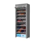 Armario zapatero tela con puertas cremallera 160x60x30 cm