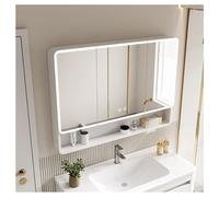 Armarios con Espejo para baño, Armario con Espejo para baño, botiquín LED, Espejo de baño con Almacenamiento, Armario con Espejo de baño montado en la Pared, Armario con Espejo (Ancho 60 x a