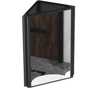 Armarios con espejo Triángulo De Espejo del Gabinete Acero Inoxidable Baño Espejo De Esquina del Gabinete Aluminio Espejo De Baño Caja Sanitaria Espejo del Baño Gabinete De Pared Que Cuel(Color:negro)