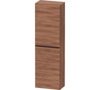 Armarios de media altura Duravit D-Neo, 400x1320x240mm, 1 puerta, apertura a la derecha, 4 estantes de cristal, tirador negro diamante, DE1318RBD790000, Color: Nogal natural decorado