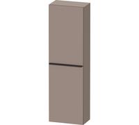 Armarios de media altura Duravit D-Neo, 400x1320x240mm, 1 puerta, apertura a la derecha, 4 estantes de cristal, tirador negro diamante, DE1318RBD430000, Color: Decoración Basalto Mate