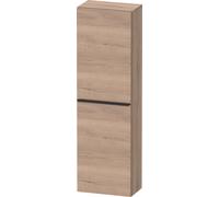 Armarios de media altura Duravit D-Neo, 400x1320x240mm, 1 puerta, apertura a la derecha, 4 estantes de cristal, tirador negro diamante, DE1318RBD550000, Color: Decoración marmolada de roble