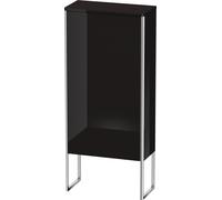 Armarios de media altura Duravit XSquare, 1 tope de puerta a la derecha, 2 estantes de cristal, 500x1136x236mm, XS1304R4040, Color: Laca negra de alto brillo