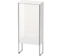 Armarios de media altura Duravit XSquare, 1 tope de puerta a la izquierda, 2 estantes de cristal, 500x1136x236mm, XS1304L8585, Color: Laca blanca de alto brillo