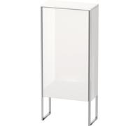 Armarios de media altura Duravit XSquare, 1 tope de puerta a la izquierda, 2 estantes de cristal, 500x1136x236mm, XS1304L2222, Color: Decoración blanca de alto brillo