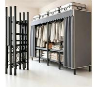 Armarios Dormitorio, Armario Armario de Lona portátil con Riel para Colgar, Estantes, Closet Armario para habitación, Adecuado para Sala de Estar y vestidor(160cm)