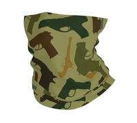 Armas Camuflaje Militar Verde Polainas De Cuello Protección UV Pañuelo De Cabeza Protección Solar Bandana para Deportes Ciclismo Adulto 25X50Cm
