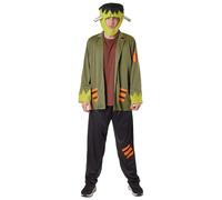Armas salvajes Wildarms Disfraz de monstruo Frankenstein para hombre, conjunto de Halloween de 4 piezas, verde, talla para adulto (L)