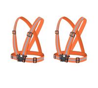 Armastuse Chaleco Reflectante,2 Pieza de Seguridad Ajustable, Arnés de Seguridad Reflectante, Elastic Reflector Chaleco para Correr, Senderismo, Ciclismo, Carreras, Motorista