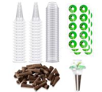 Armastuse Piezas Kit Jardinería Hidropónica Interior, 30 Esponjas de Crecimiento, 30 Cestas de Semillas, 30 Tapas Aislamiento, 30 Etiquetas, para Sistema de Cultivo Hidropónico de Jardín y Interior