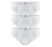 Armata di mare 3 calzoncillos para hombre de algodón elástico con elástico exterior a la vista y texto en blanco, negro, gris y azul (7/XXL, blanco), Color blanco.