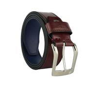 Armata di mare Cinturón de Hombre, Exterior de PU y Forro de Piel, 4 cm de Ancho, Ajustable con Caja