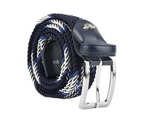 Armata di mare Cinturón Elástico Trenzado para Hombre y Mujer, con Inserciones de Piel Auténtica, Caja de Regalo