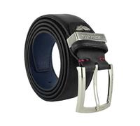 Armata di mare Cinturón para Hombre, Exterior de PU y Forro de Piel, 3,5 cm de Ancho, Ajustable con Caja