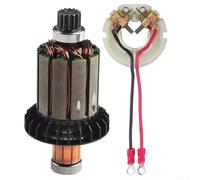 Armature 619496-0 y soporte de cepillo de carbono 638991-1 compatible con Makita-DHP458 BHP458 DDF458 BDF458 Kit de repuesto de motor de taladro inalámbrico para reparación de herramientas eléctricas