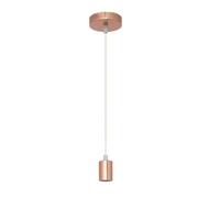 Armazón colgante de luz, acabado en oro rosa, con base E27, ideal para decoración de interiores y ambientes elegantes.
