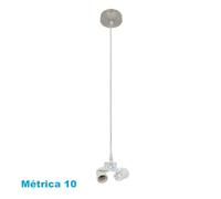 Armazón colgante para lámpara 3xe27 níquel m10 10x10x10 cm, soporte