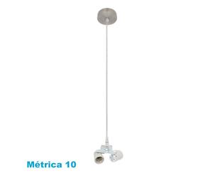 Armazón colgante para lámpara 3xe27 níquel m10 10x10x10 cm, soporte