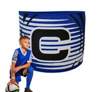 Armband del capitán de fútbol - Banda de liderazgo de fútbol elástico, correa de de capitán flexible | Titular del emblema del equipo que no es deslizante, identificador de posición del torne
