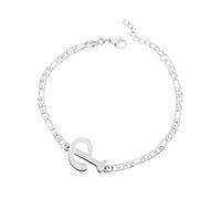 Armband Für Statische Elektrizität Personalisiertes Anfangsarmband, versilbertes -Stahl-Buchstabenarmband, zierliches -Stahlarmband, zarte Scheibe, Namensarmband für Frauen und Mädchen Watch Armband