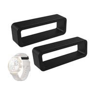 Armbandhalter-Schlaufe - 2-teilig Sicherheitsverschluss Silikon, Smartwatch Armbandschlaufe Organizer-Ring, Stoßfeste Watch Band Keeper Uhrenarmband Ringe | Für 18mm 20mm 22mm 24mm Bänder, 24mm