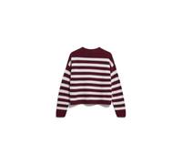 ARMEDANGELS Jersey de punto para mujer, 100% algodón orgánico Merinaa, corte holgado, Velvet Red Soft Blue Oatmilk, XL