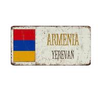 Armenia-Yerevan - Letreros de metal para exteriores, a la moda, elegantes, para cafetería, recuerdo de país nacional, decoración de cueva, para casa, lavandería, cocina, 15,2 x 30,5 cm