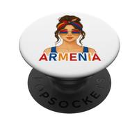 Armenian Girl Armenia Flag Armenian Girlfriend Wife PopSockets PopGrip Adhesivo