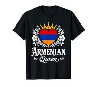 Armenian Queen Armenia Flag Proud Armenian Woman Camiseta