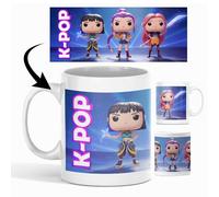 Armiprint Taza de Cerámica 350 ml · Diseño Estilo Muñeco Coleccionable Cabezón · Guerreras K Pop· Ilustración Artística · Taza de Desayuno Original