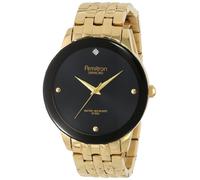 Armitron 20/4952 Reloj de Pulsera para Hombre con Detalles de Diamantes, Negro/Dorado