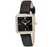 Armitron 75/5597BKGPBK - Reloj con Correa de Piel auténtica con Detalles de Cristal para Mujer
