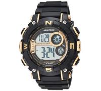 Armitron Sport 40/8284 Reloj Deportivo Digital con cronógrafo y Correa de Resina, para Hombre, Negro/Dorado
