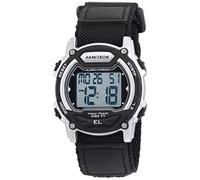 Armitron Sport 45/7004 Reloj Deportivo Digital con cronógrafo y Correa de Nailon, Unisex, Negro/Plateado