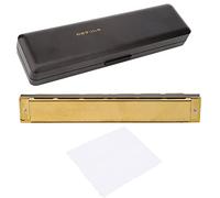Armnica con Llave C, Amplia Gama, rgano Bucal de Polifona de 28 Orificios, Estructura Compacta ABS de Acero Inoxidable para Entusiastas de la Msica (GOLD